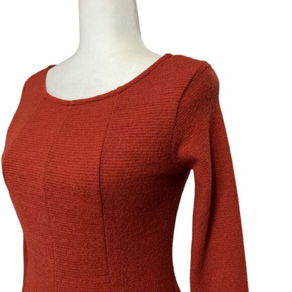 🆕 Dolan Left Coast Anthropologie Piper Pleated Fit & Flare Dress Sweater - Picture 7 of 12